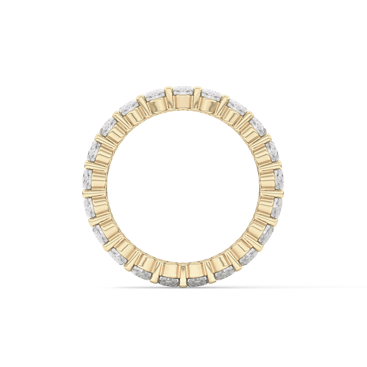 Full Eternity Wedding Band with 3.8 TCW Oval Cut Moissanite – Yellow, White, or Rose Gold