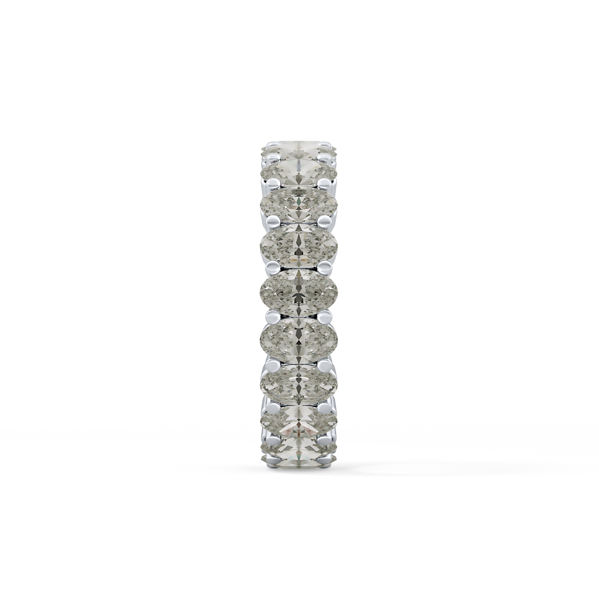 Full Eternity Wedding Band with 3.8 TCW Oval Cut Moissanite – Yellow, White, or Rose Gold