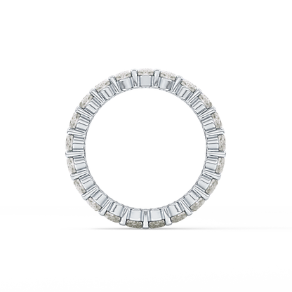 Full Eternity Wedding Band with 3.8 TCW Oval Cut Moissanite – Yellow, White, or Rose Gold