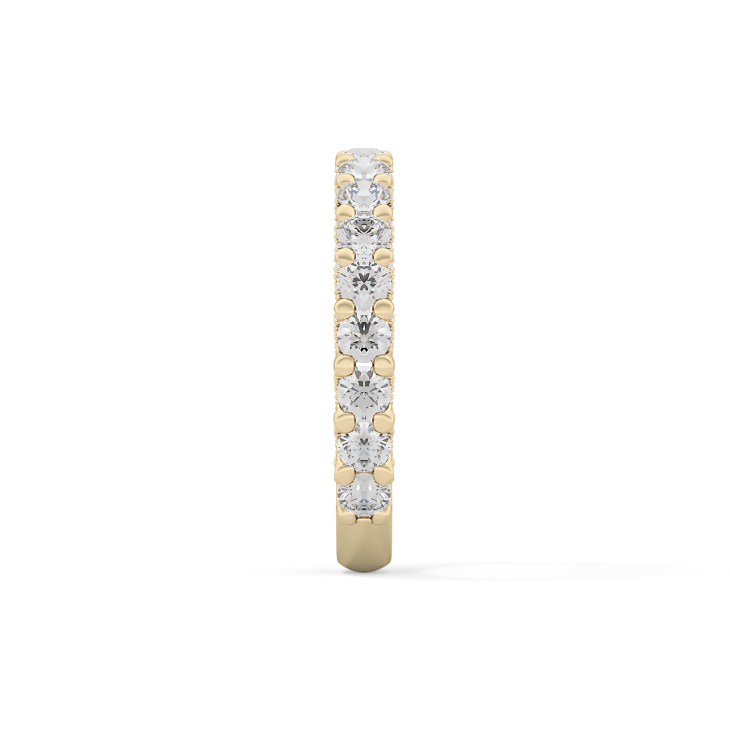 Half Eternity Wedding Band with 1.83 TCW Round Cut Moissanite – Yellow, White, or Rose Gold