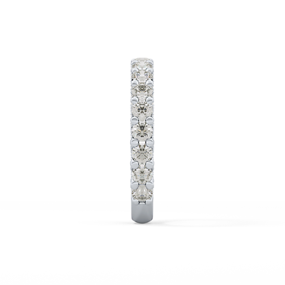 Half Eternity Wedding Band with 1.83 TCW Round Cut Moissanite – Yellow, White, or Rose Gold