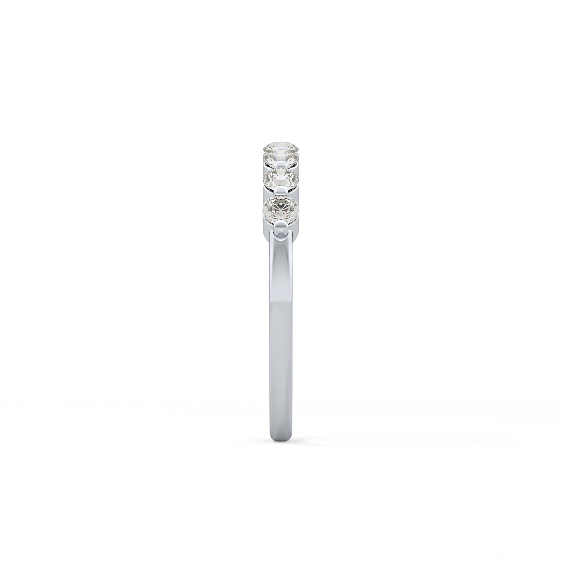 Half Eternity Wedding Band with 0.47 TCW Round Cut Moissanite – Yellow, White, or Rose Gold