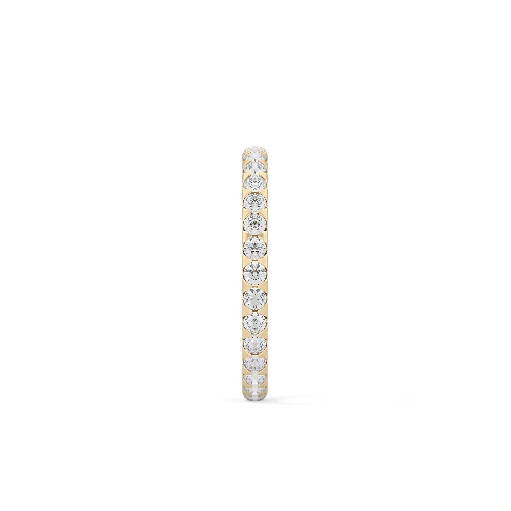 Full Eternity Wedding Band with 0.59 TCW Round Cut Moissanite – Yellow, White, or Rose Gold