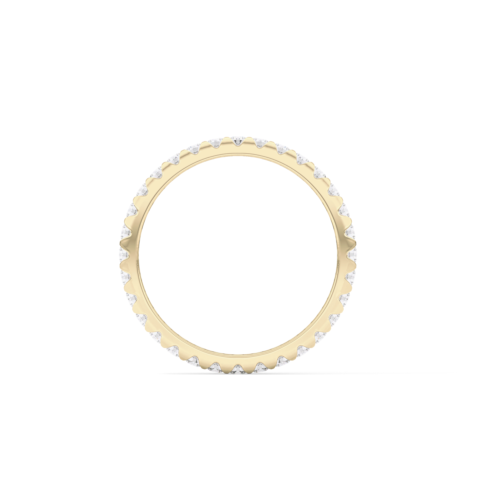 Full Eternity Wedding Band with 0.59 TCW Round Cut Moissanite – Yellow, White, or Rose Gold