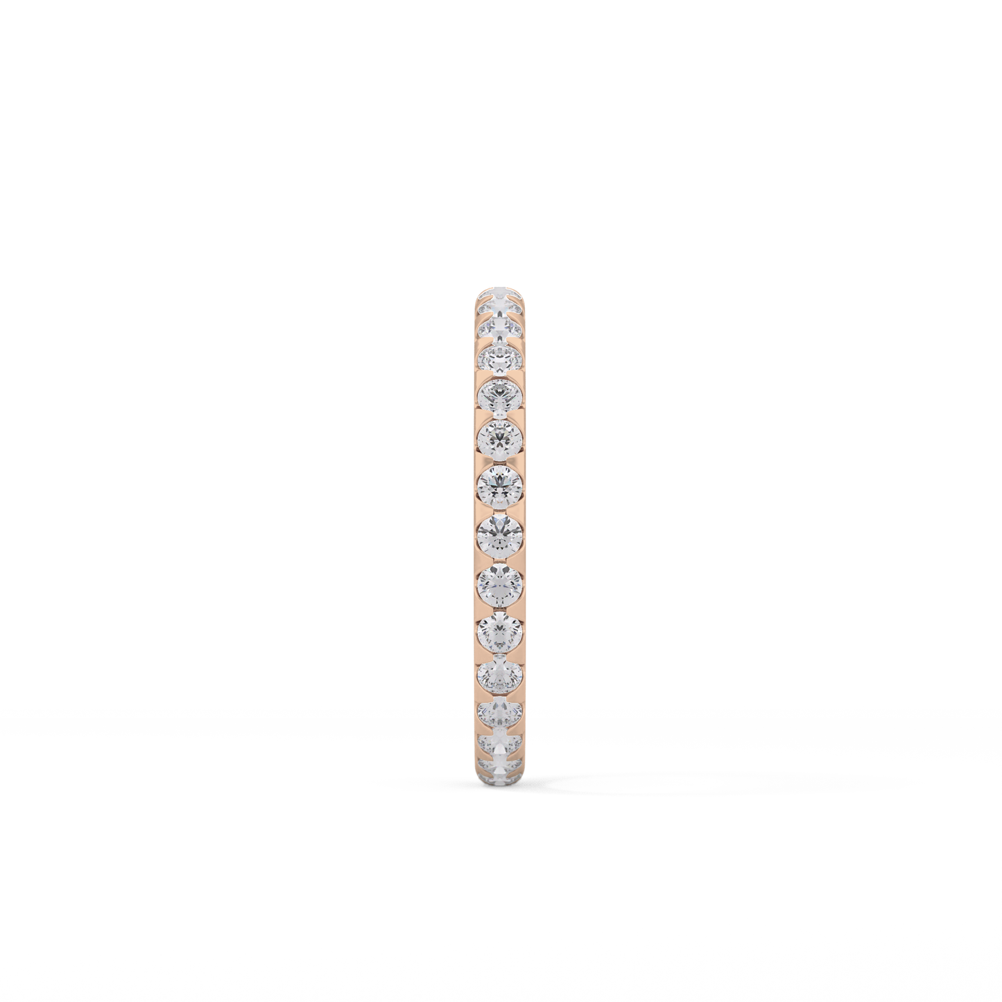 Full Eternity Wedding Band with 0.59 TCW Round Cut Moissanite – Yellow, White, or Rose Gold