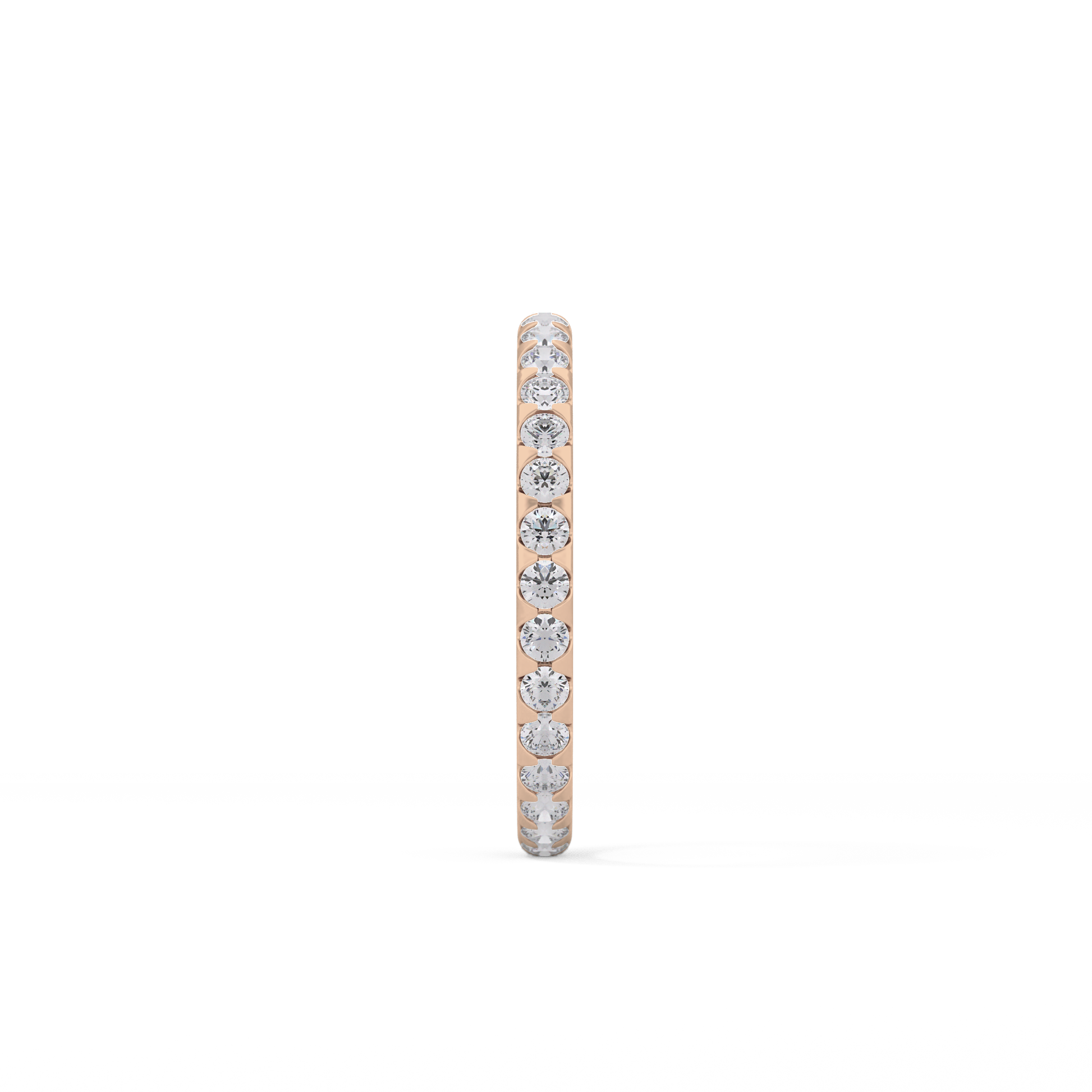 Full Eternity Wedding Band with 0.59 TCW Round Cut Moissanite – Yellow, White, or Rose Gold