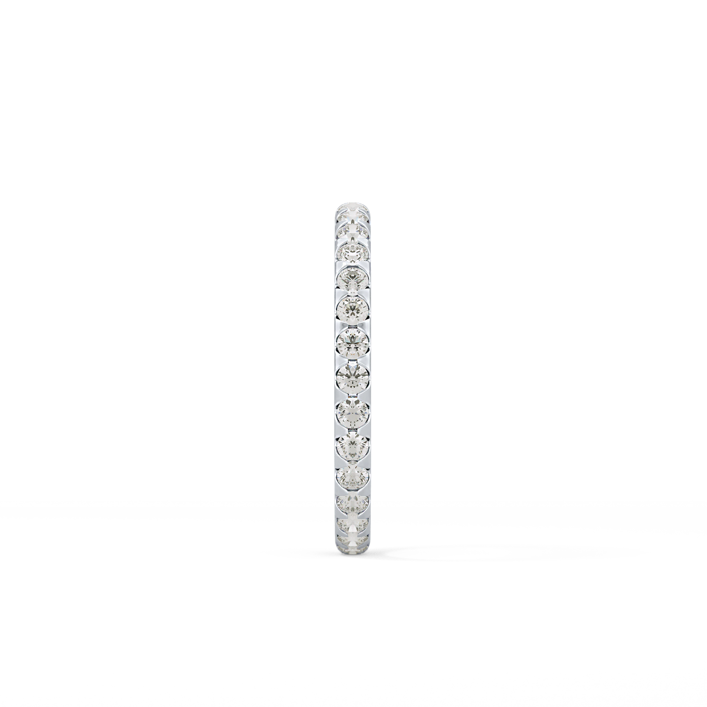 Full Eternity Wedding Band with 0.59 TCW Round Cut Moissanite – Yellow, White, or Rose Gold