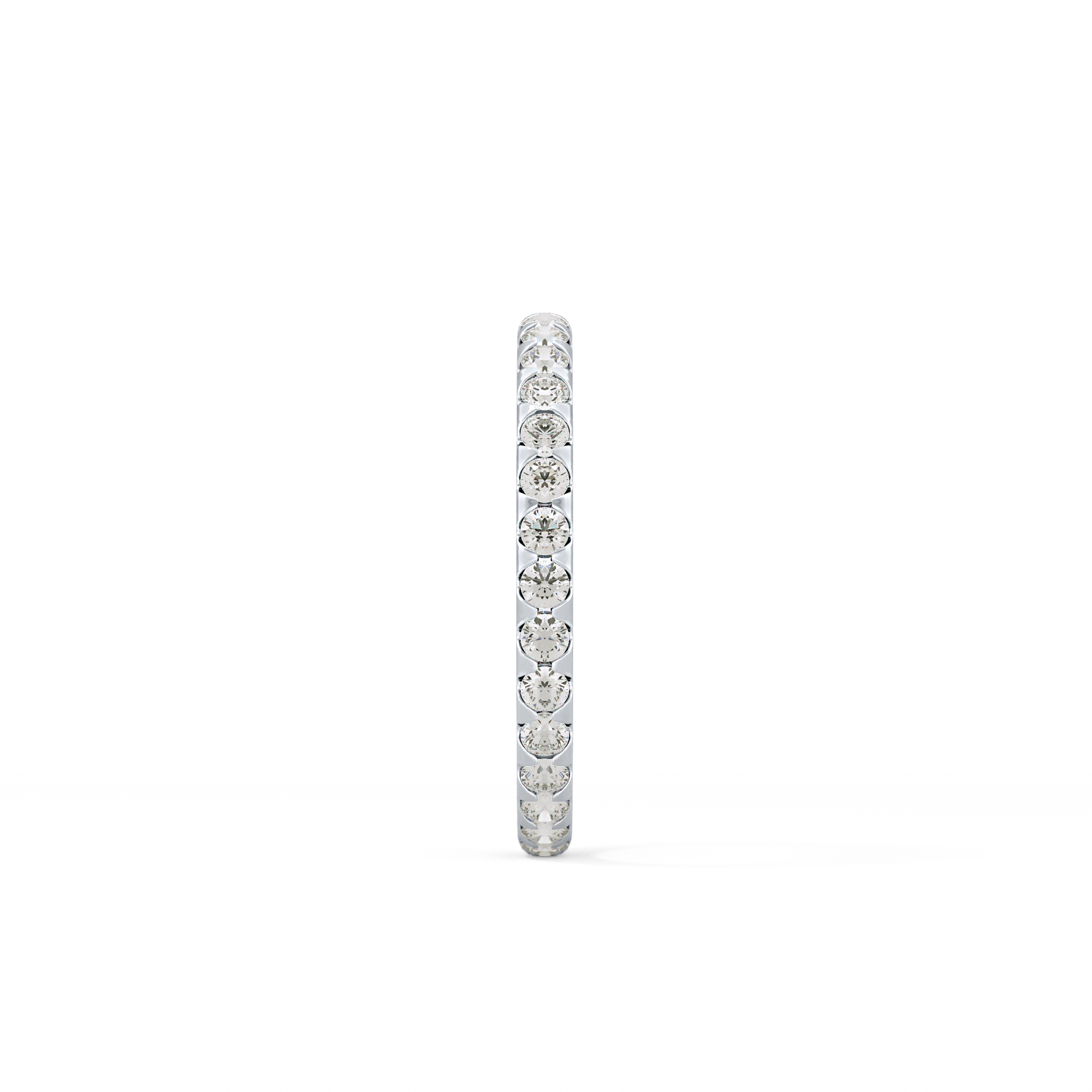 Full Eternity Wedding Band with 0.59 TCW Round Cut Moissanite – Yellow, White, or Rose Gold