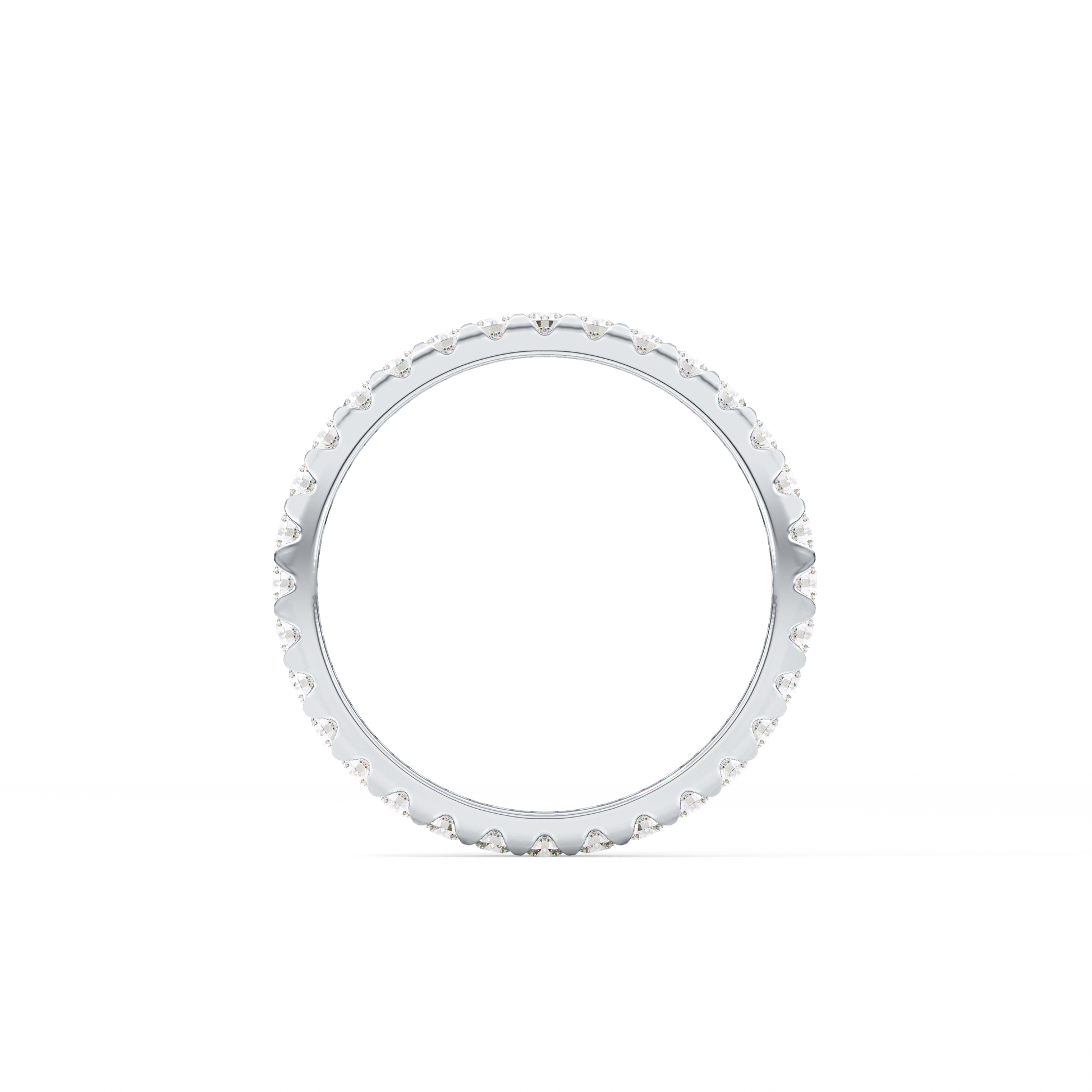 Full Eternity Wedding Band with 0.59 TCW Round Cut Moissanite – Yellow, White, or Rose Gold