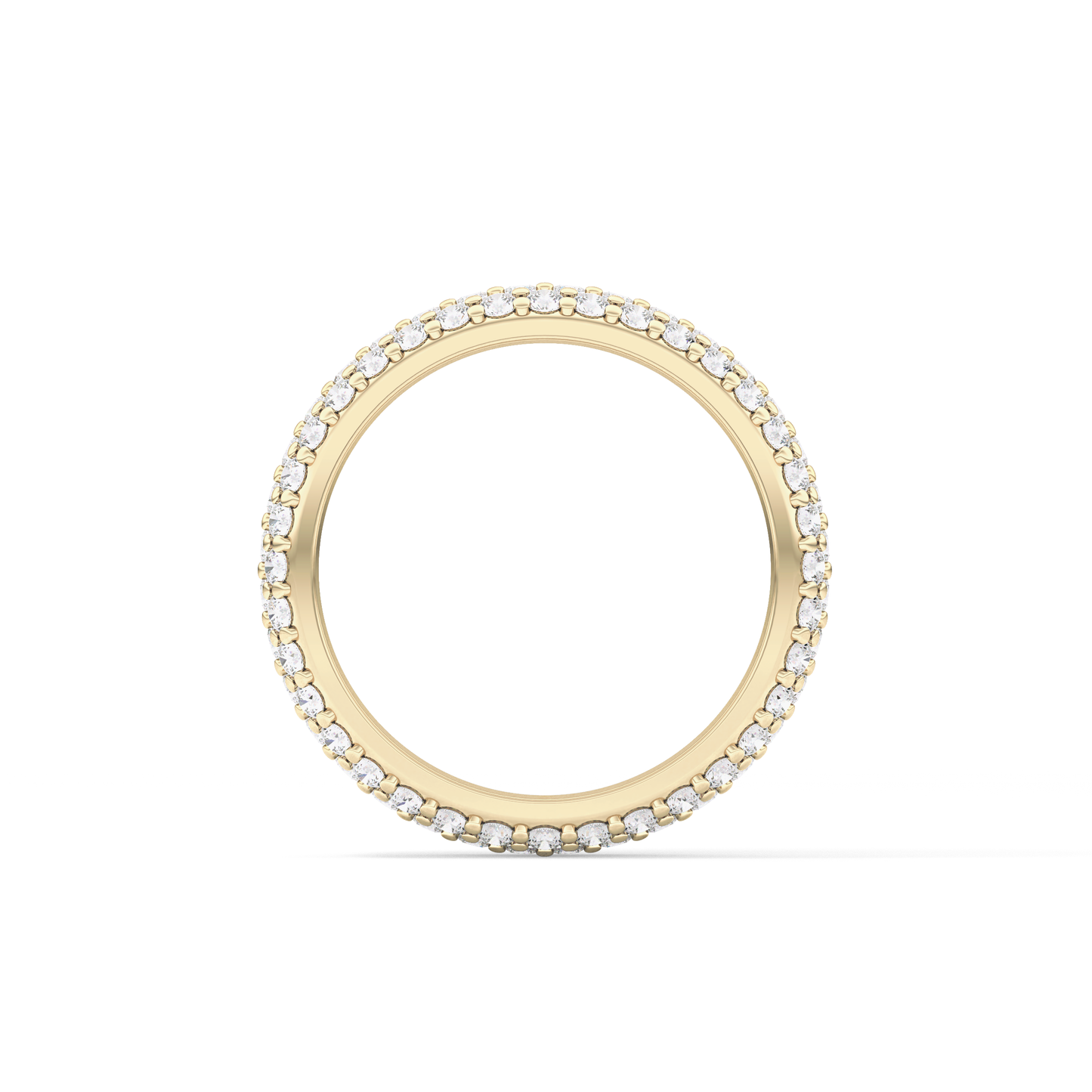 Full Eternity Wedding Band with 1.36 TCW Round Cut Moissanite – Yellow, White, or Rose Gold