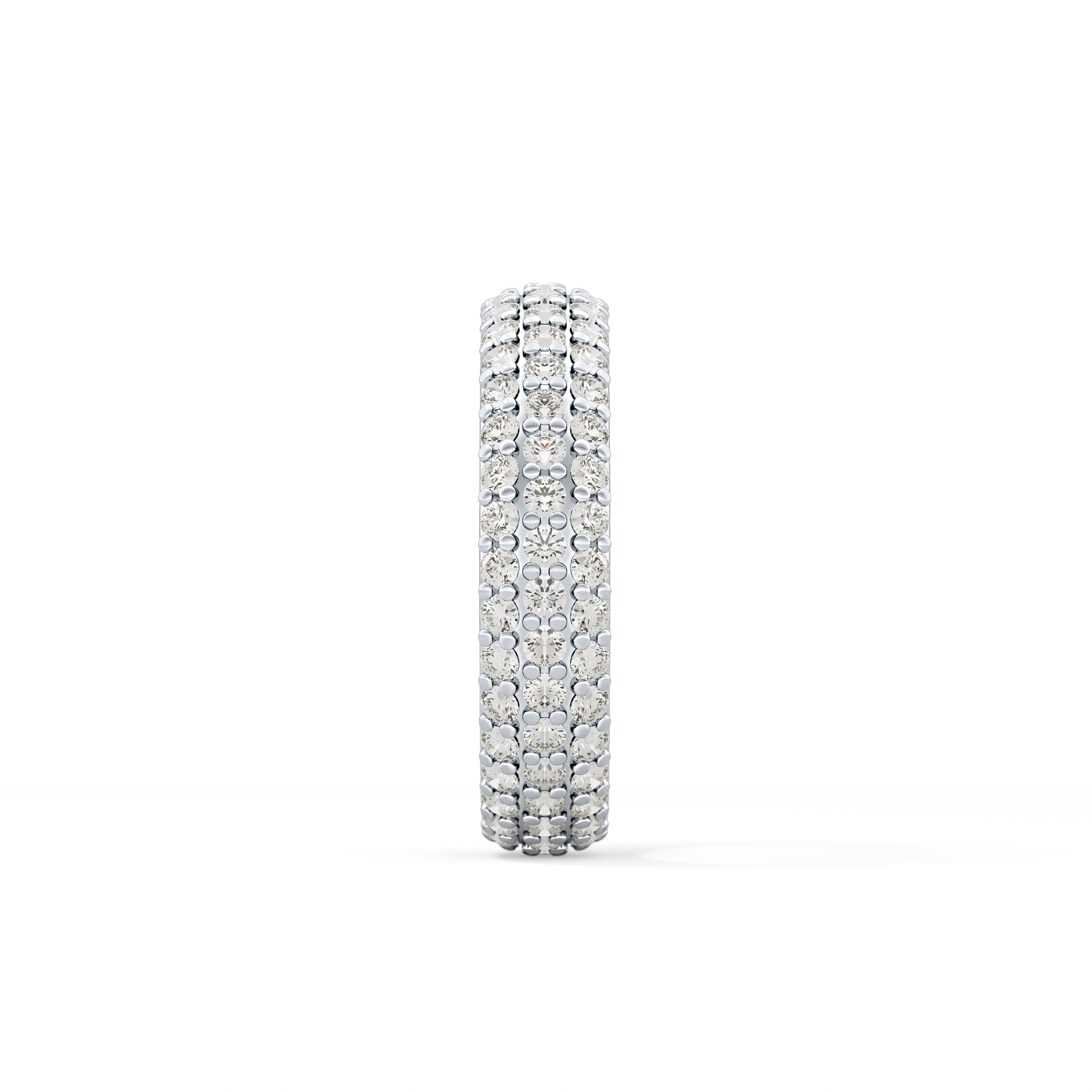 Full Eternity Wedding Band with 1.36 TCW Round Cut Moissanite – Yellow, White, or Rose Gold