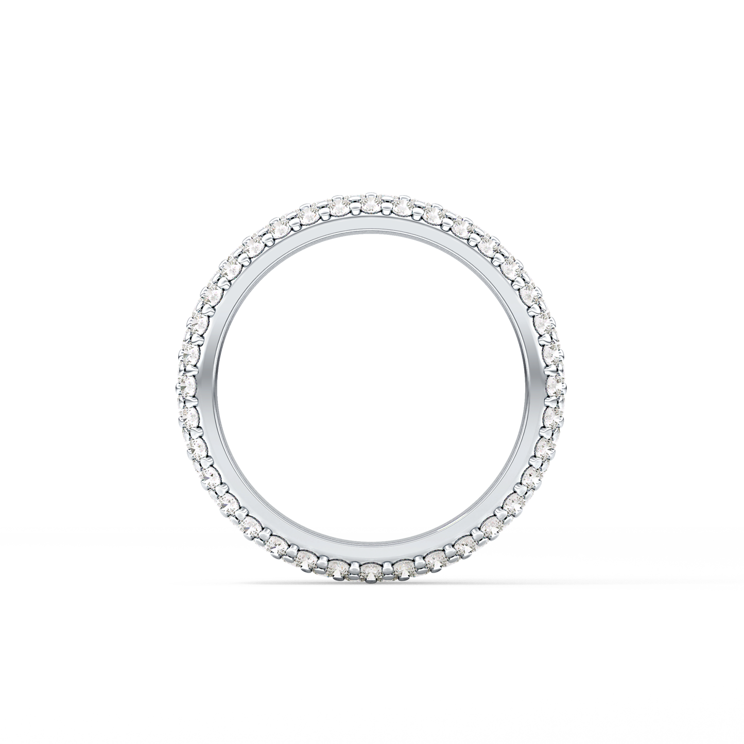 Full Eternity Wedding Band with 1.36 TCW Round Cut Moissanite – Yellow, White, or Rose Gold