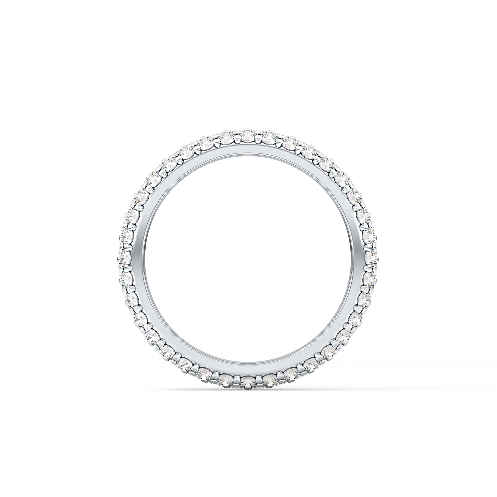 Full Eternity Wedding Band with 1.36 TCW Round Cut Moissanite – Yellow, White, or Rose Gold