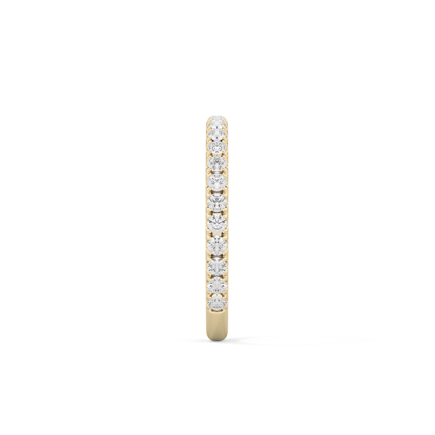 Half Eternity Wedding Band with 0.46 TCW Round Cut Moissanite – Yellow, White, or Rose Gold