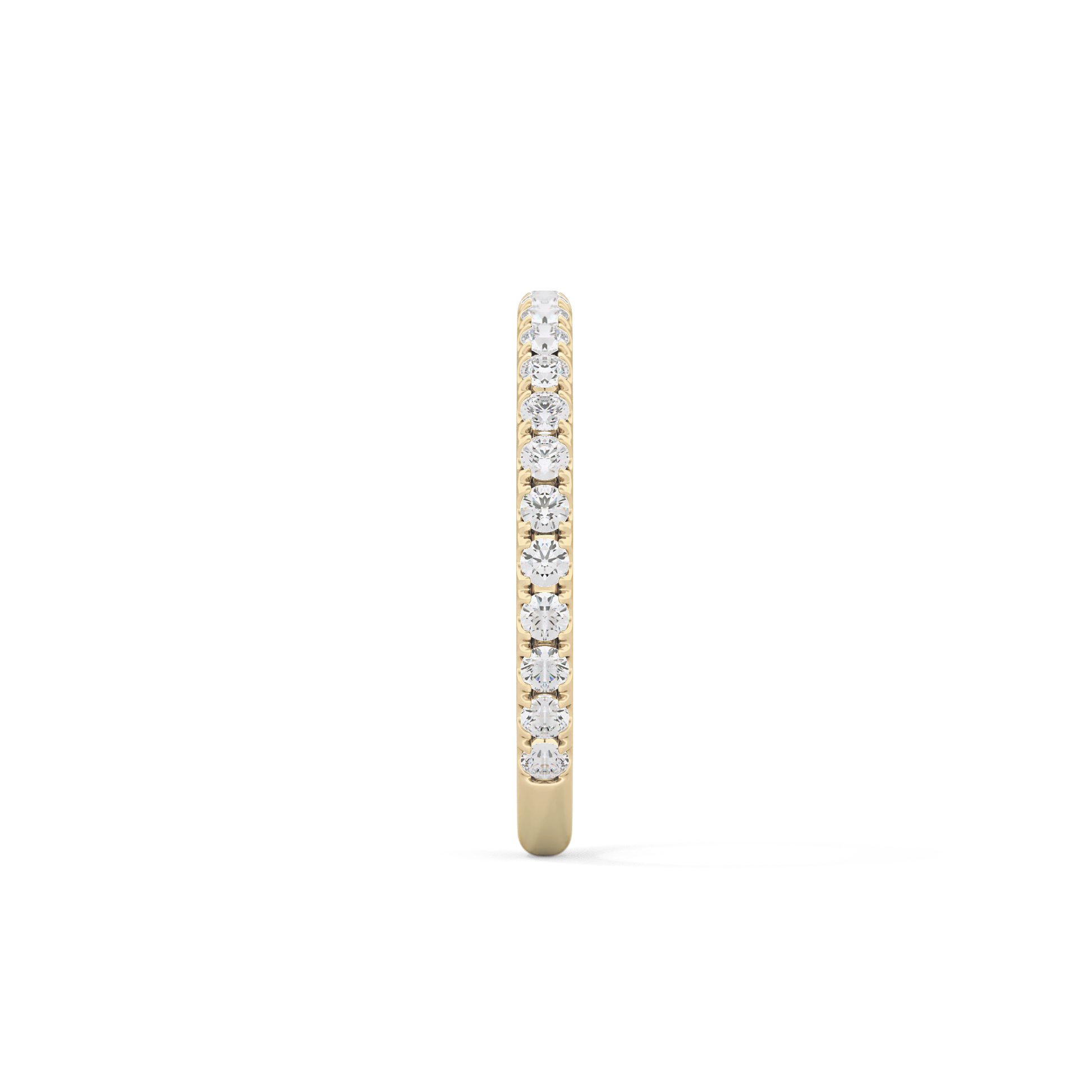 Half Eternity Wedding Band with 0.46 TCW Round Cut Moissanite – Yellow, White, or Rose Gold