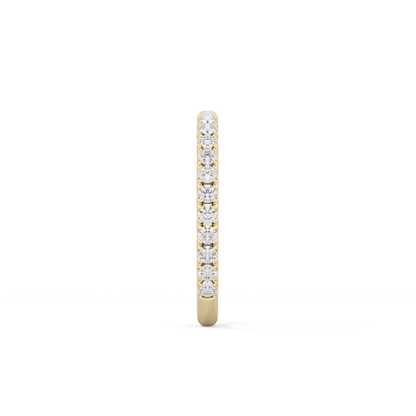 Half Eternity Wedding Band with 0.46 TCW Round Cut Moissanite – Yellow, White, or Rose Gold