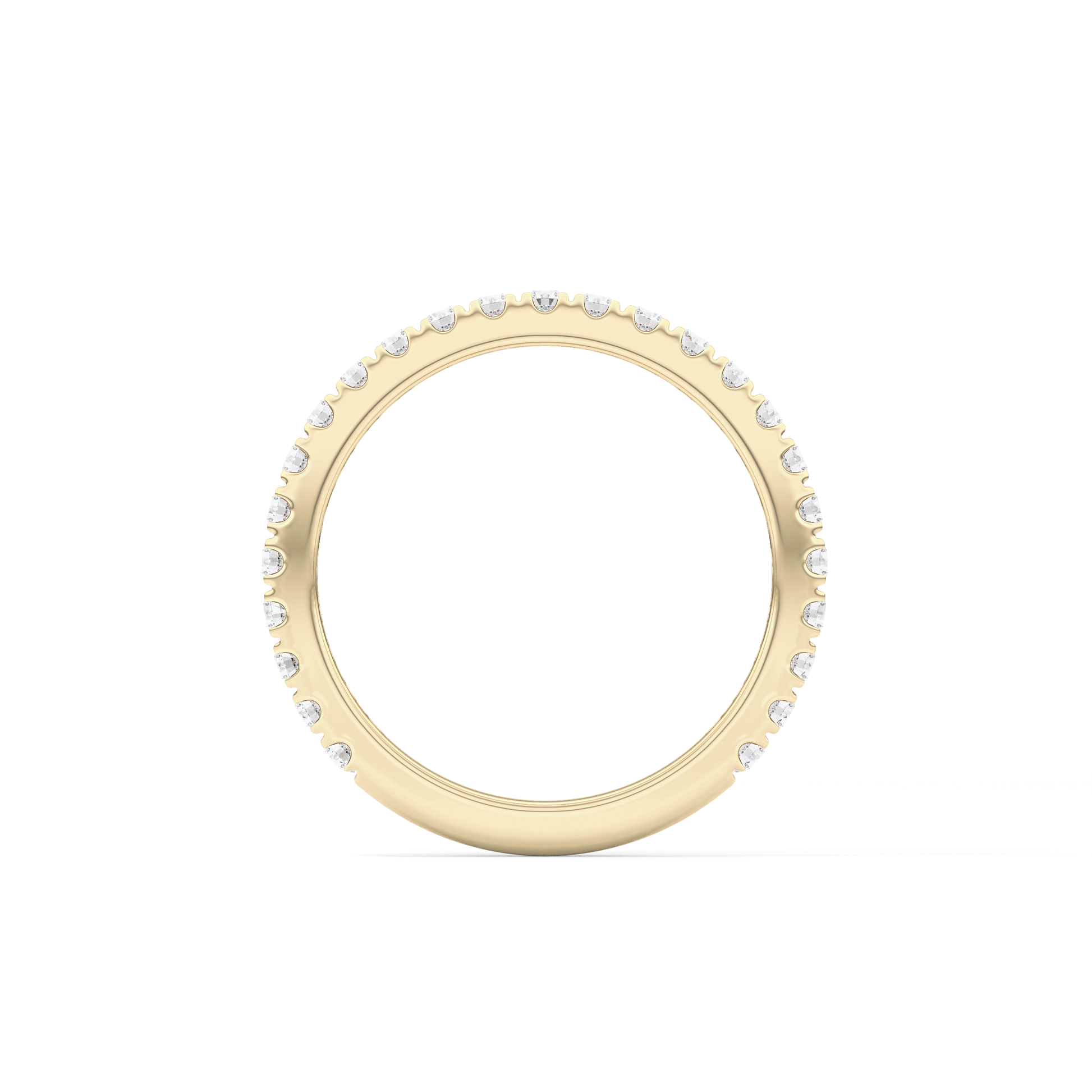 Half Eternity Wedding Band with 0.46 TCW Round Cut Moissanite – Yellow, White, or Rose Gold