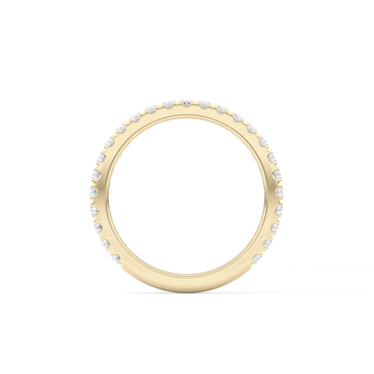 Half Eternity Wedding Band with 0.46 TCW Round Cut Moissanite – Yellow, White, or Rose Gold