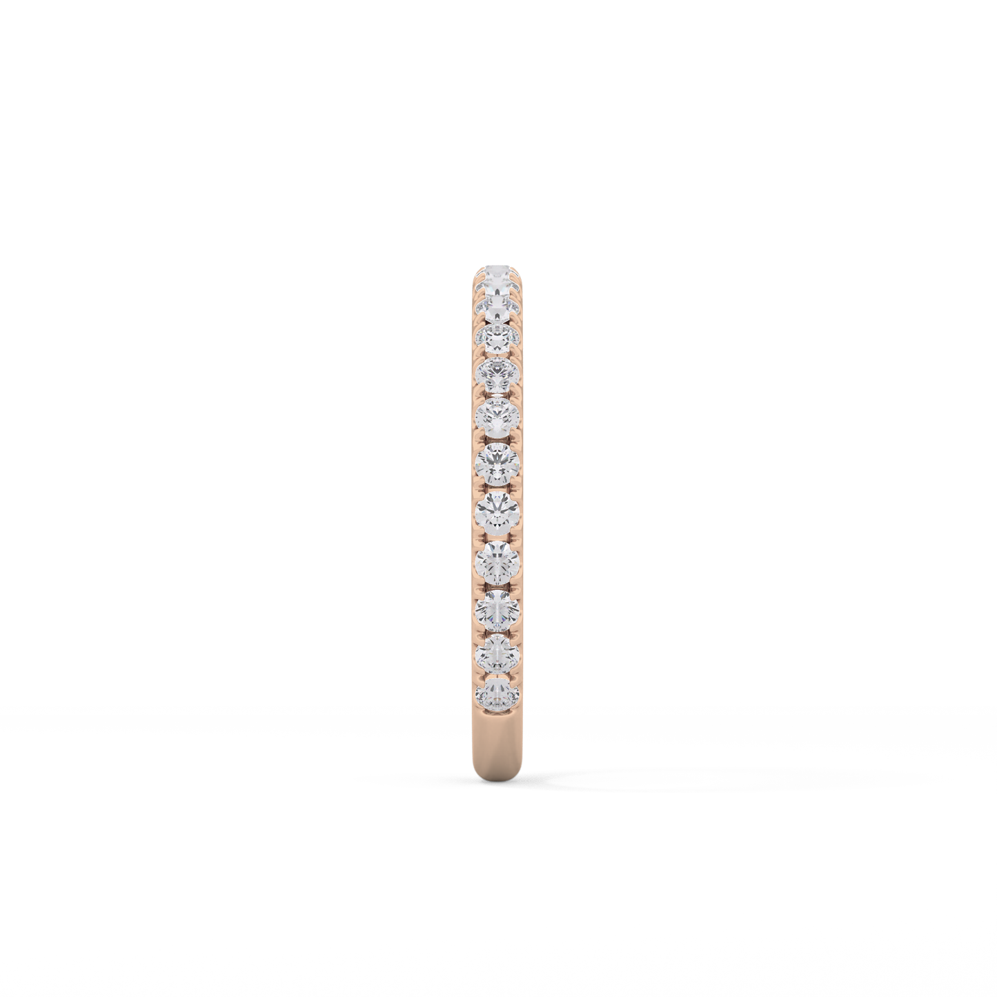 Half Eternity Wedding Band with 0.46 TCW Round Cut Moissanite – Yellow, White, or Rose Gold