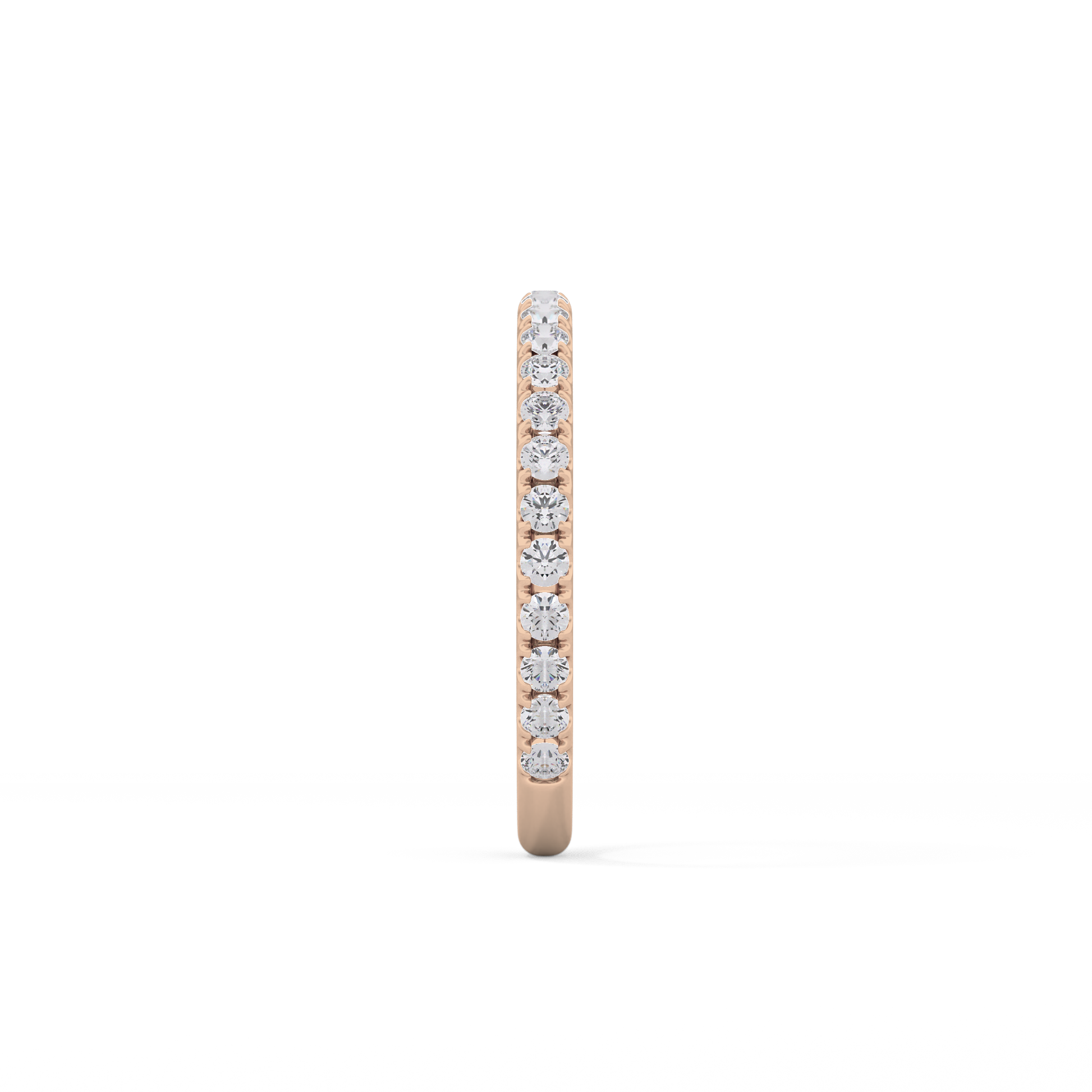 Half Eternity Wedding Band with 0.46 TCW Round Cut Moissanite – Yellow, White, or Rose Gold