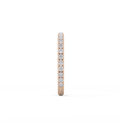 Half Eternity Wedding Band with 0.46 TCW Round Cut Moissanite – Yellow, White, or Rose Gold
