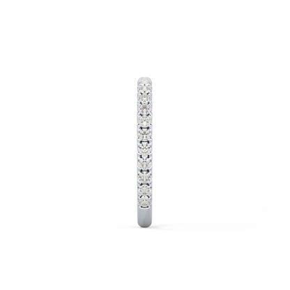Half Eternity Wedding Band with 0.46 TCW Round Cut Moissanite – Yellow, White, or Rose Gold