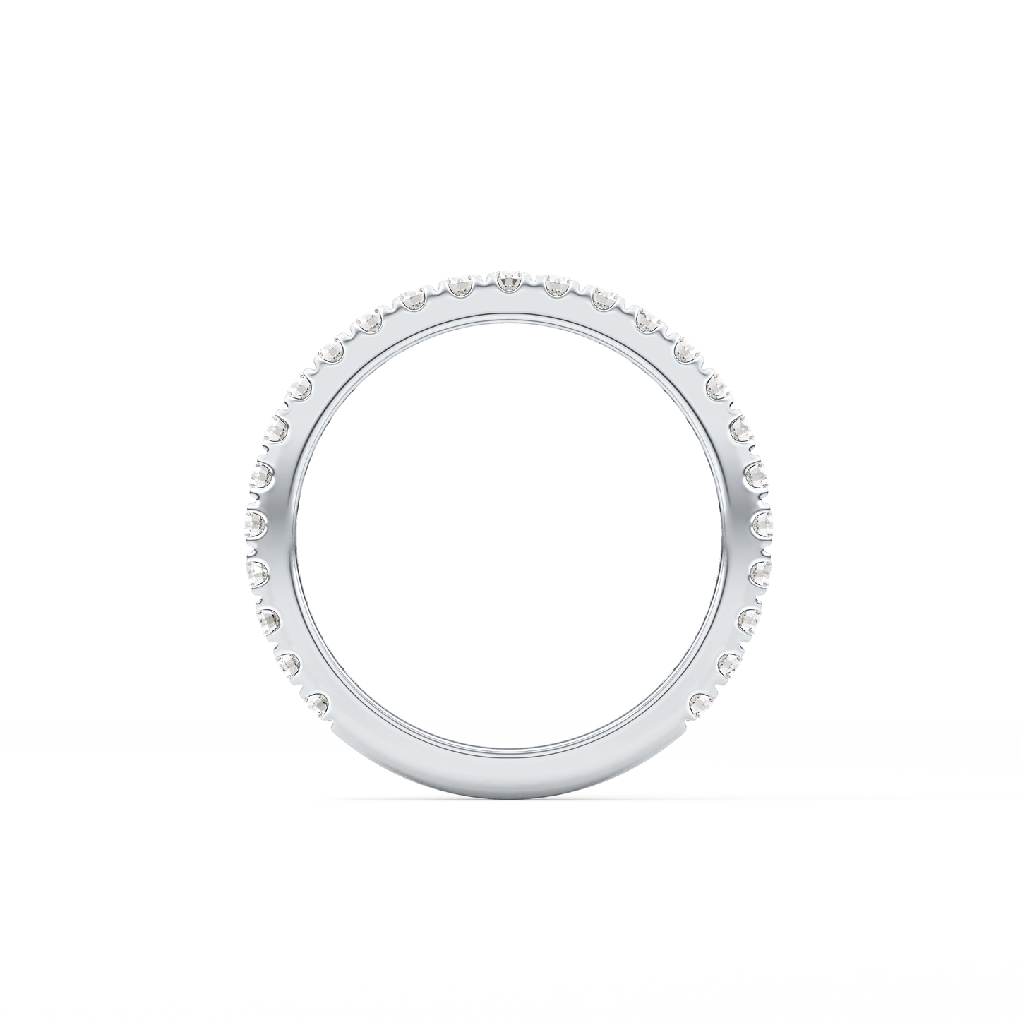 Half Eternity Wedding Band with 0.46 TCW Round Cut Moissanite – Yellow, White, or Rose Gold