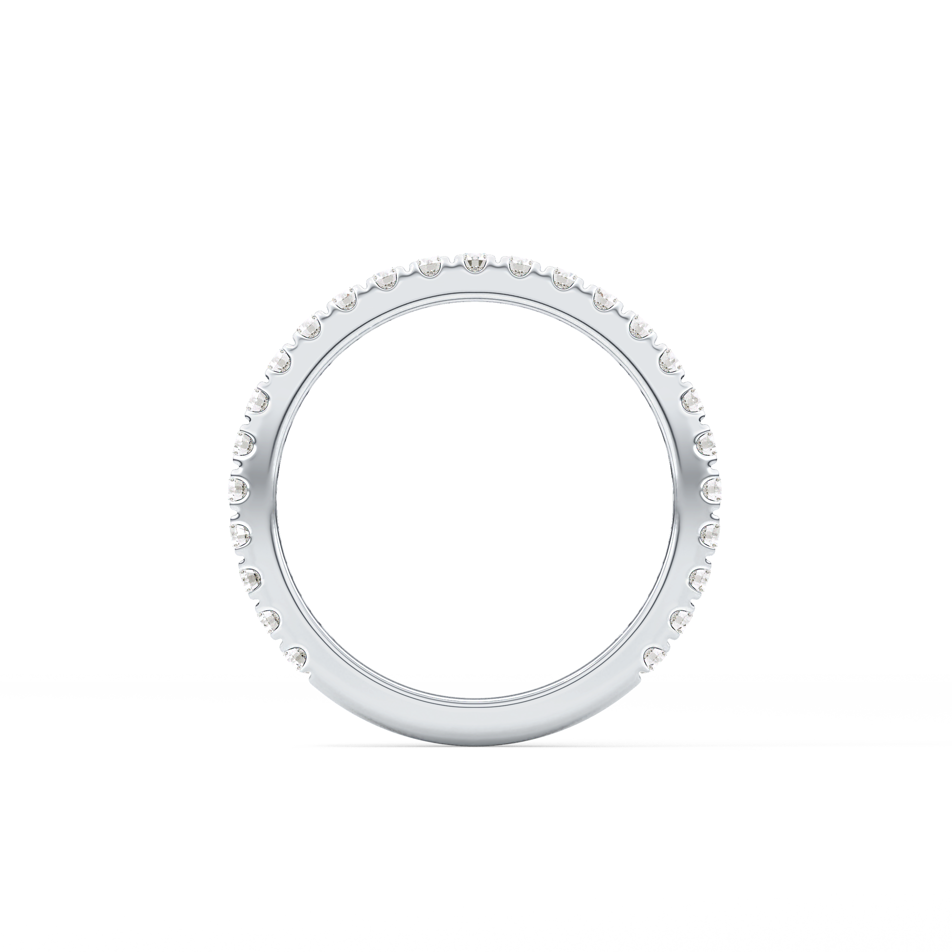 Half Eternity Wedding Band with 0.46 TCW Round Cut Moissanite – Yellow, White, or Rose Gold