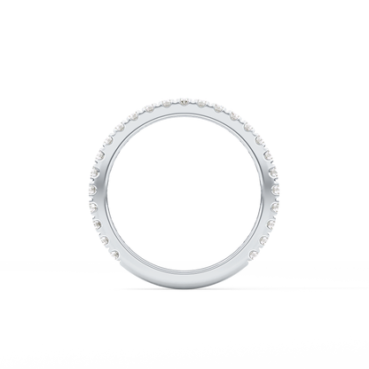 Half Eternity Wedding Band with 0.46 TCW Round Cut Moissanite – Yellow, White, or Rose Gold