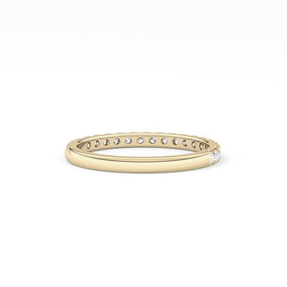 Half Eternity Wedding Band with 0.31 TCW Round Cut Moissanite – Yellow, White, or Rose Gold