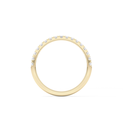 Half Eternity Wedding Band with 0.31 TCW Round Cut Moissanite – Yellow, White, or Rose Gold