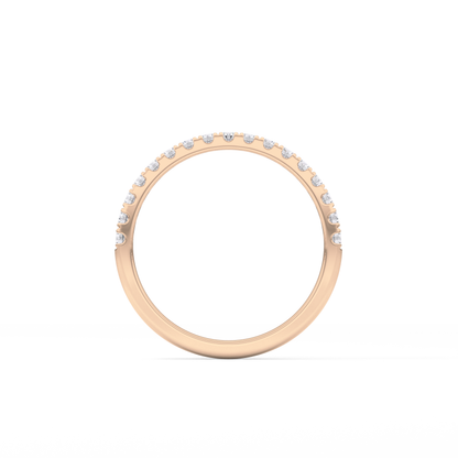 Half Eternity Wedding Band with 0.31 TCW Round Cut Moissanite – Yellow, White, or Rose Gold
