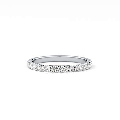 Half Eternity Wedding Band with 0.31 TCW Round Cut Moissanite – Yellow, White, or Rose Gold