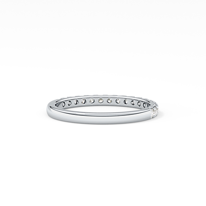 Half Eternity Wedding Band with 0.31 TCW Round Cut Moissanite – Yellow, White, or Rose Gold