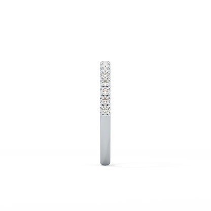 Half Eternity Wedding Band with 0.31 TCW Round Cut Moissanite – Yellow, White, or Rose Gold