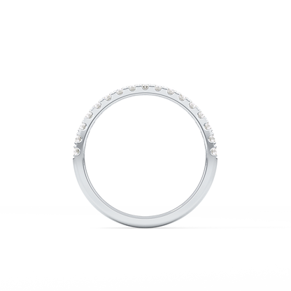 Half Eternity Wedding Band with 0.31 TCW Round Cut Moissanite – Yellow, White, or Rose Gold