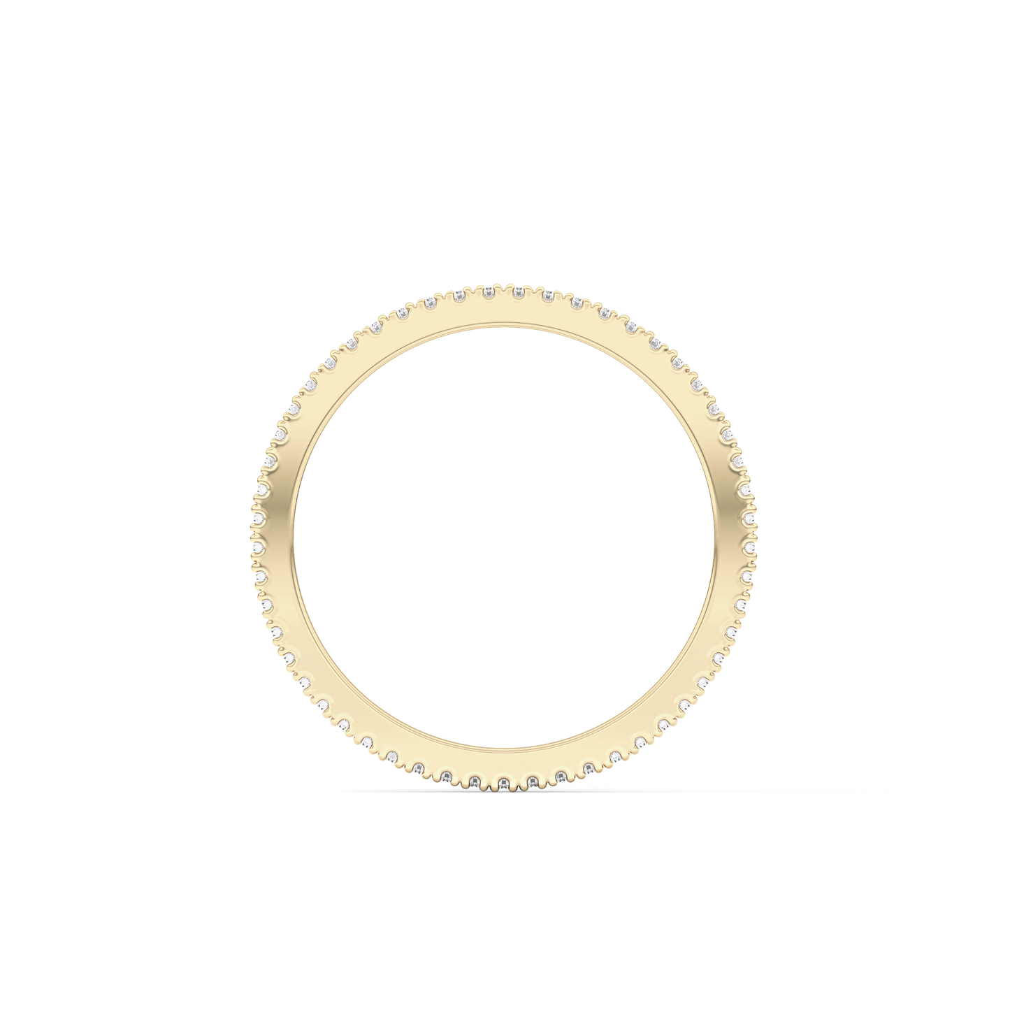 Full Eternity Wedding Band with 0.20 TCW Round Cut Moissanite – Yellow, White, or Rose Gold