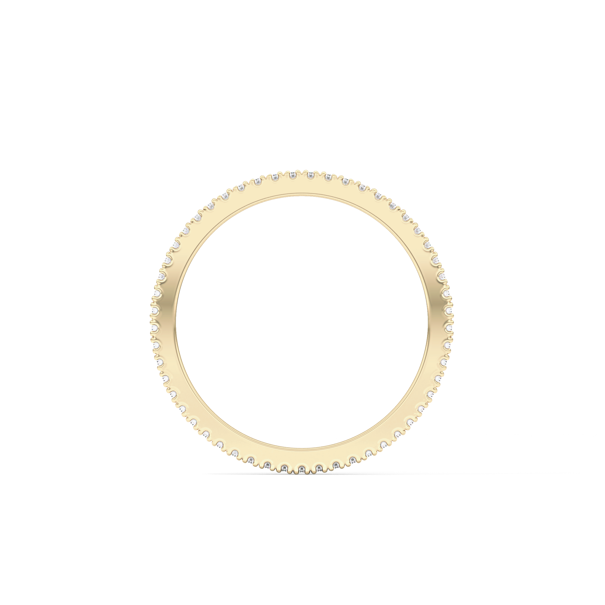 Full Eternity Wedding Band with 0.20 TCW Round Cut Moissanite – Yellow, White, or Rose Gold
