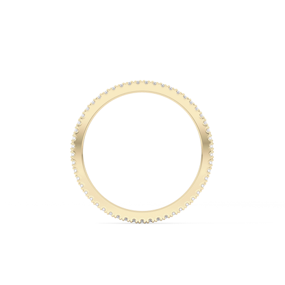 Full Eternity Wedding Band with 0.20 TCW Round Cut Moissanite – Yellow, White, or Rose Gold