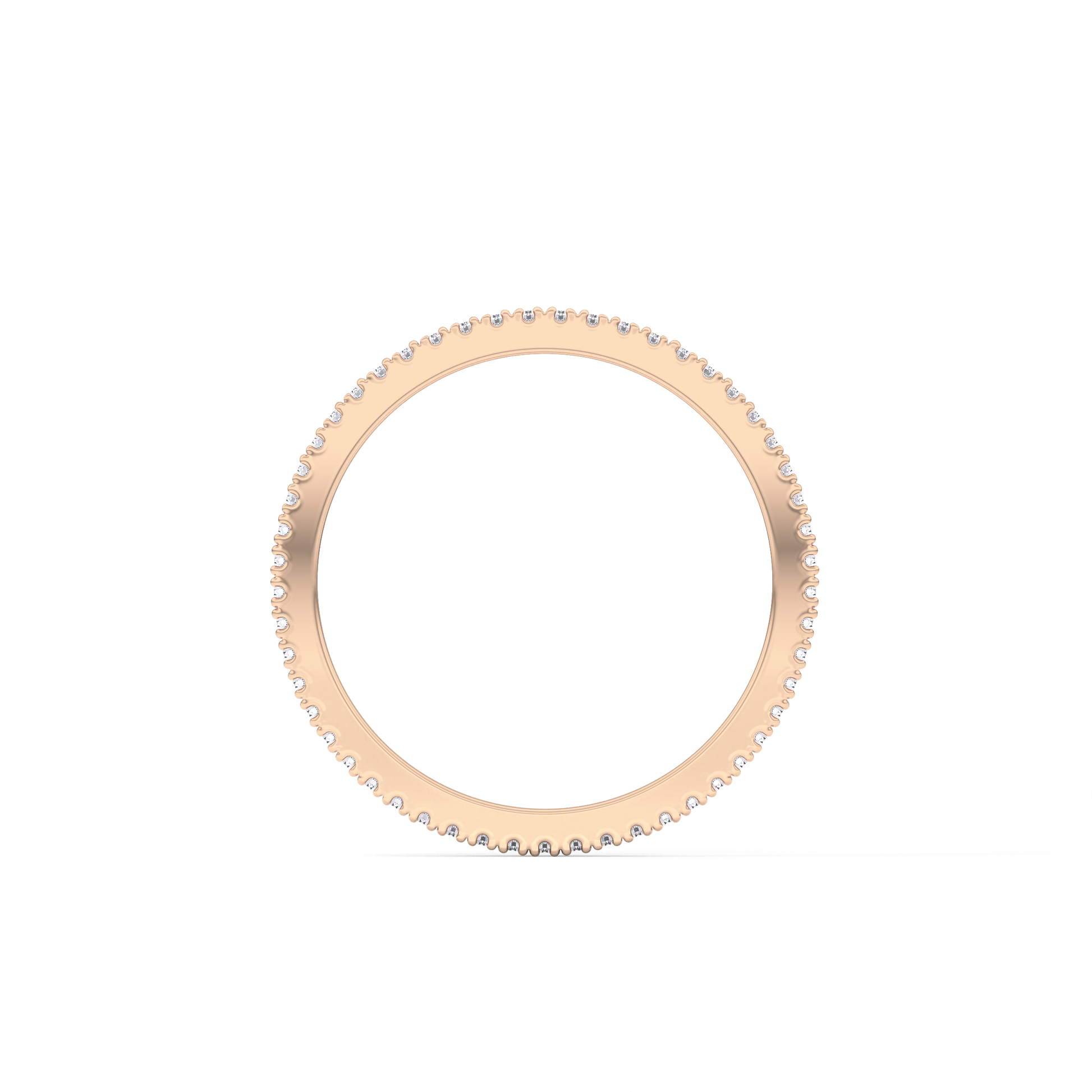 Full Eternity Wedding Band with 0.20 TCW Round Cut Moissanite – Yellow, White, or Rose Gold