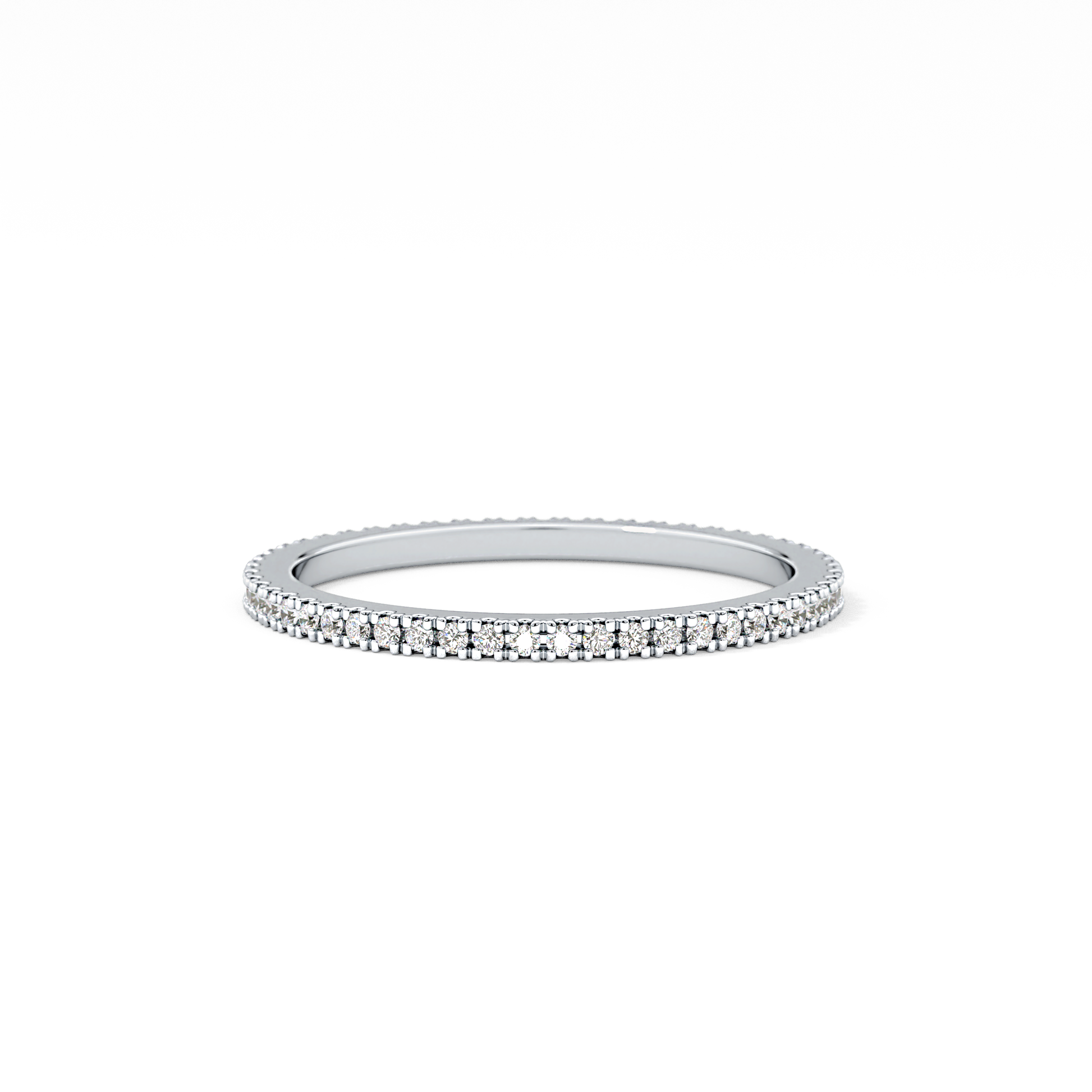Full Eternity Wedding Band with 0.20 TCW Round Cut Moissanite – Yellow, White, or Rose Gold