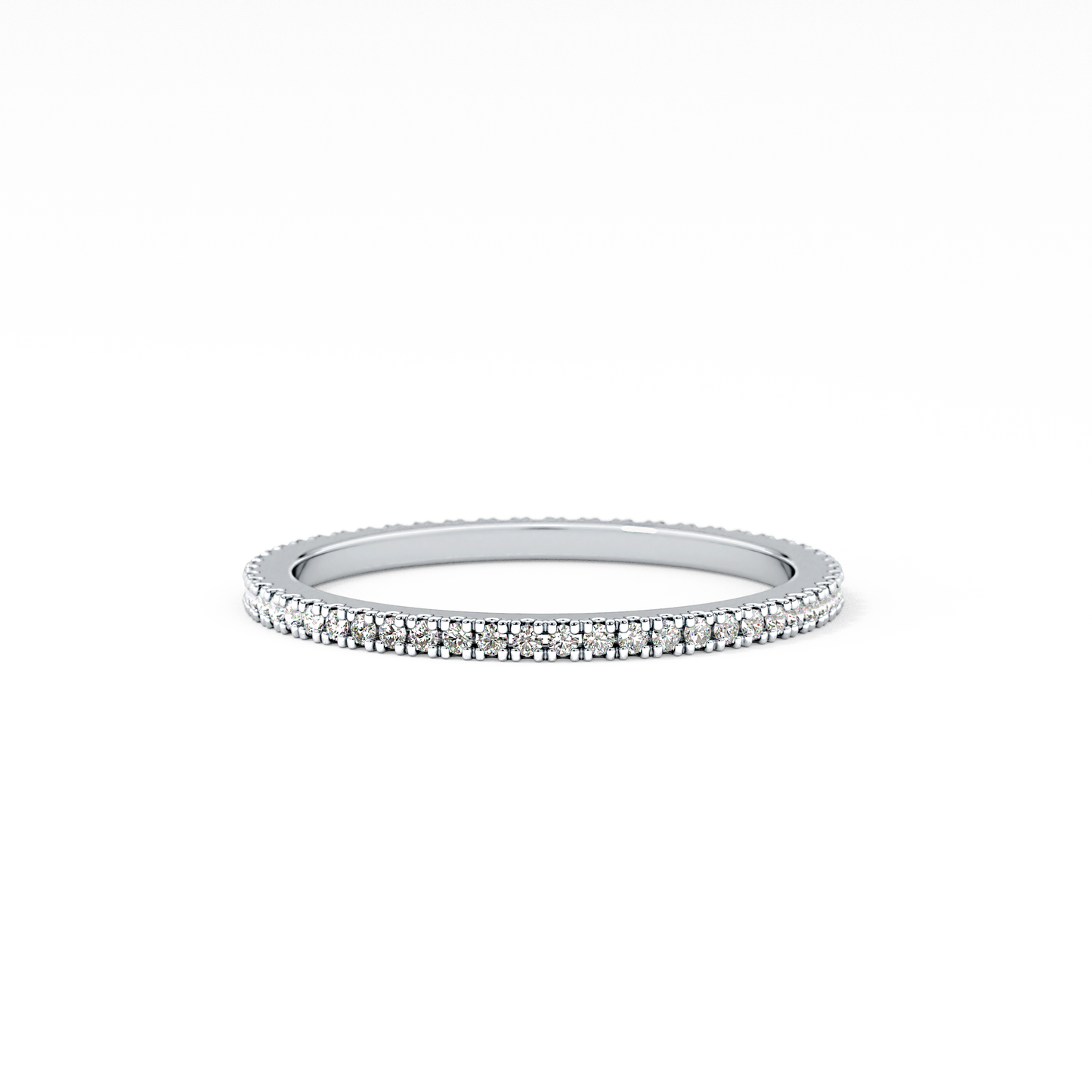 Full Eternity Wedding Band with 0.20 TCW Round Cut Moissanite – Yellow, White, or Rose Gold