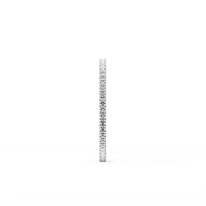 Full Eternity Wedding Band with 0.20 TCW Round Cut Moissanite – Yellow, White, or Rose Gold