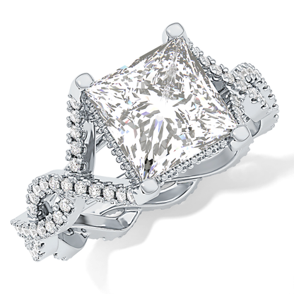 Full Eternity Wedding Band with 0.20 TCW Round Cut Moissanite – Yellow, White, or Rose Gold