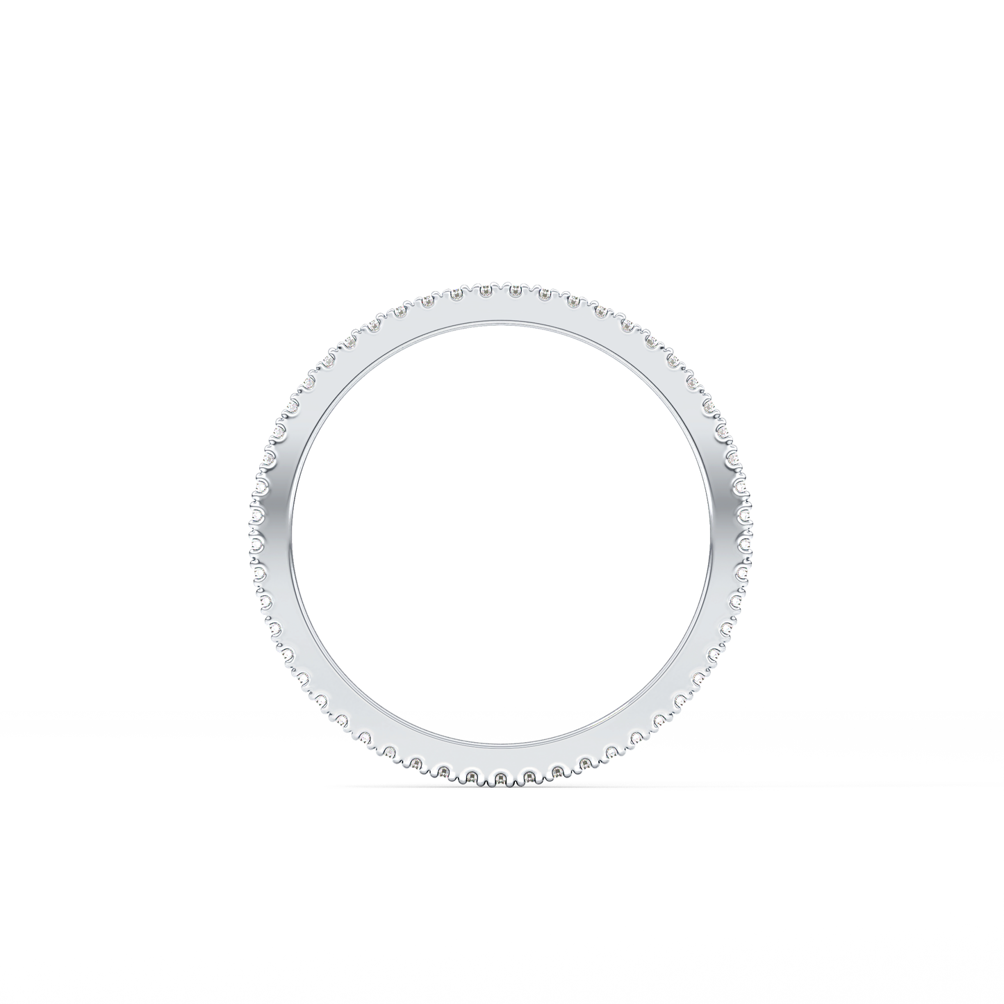 Full Eternity Wedding Band with 0.20 TCW Round Cut Moissanite – Yellow, White, or Rose Gold