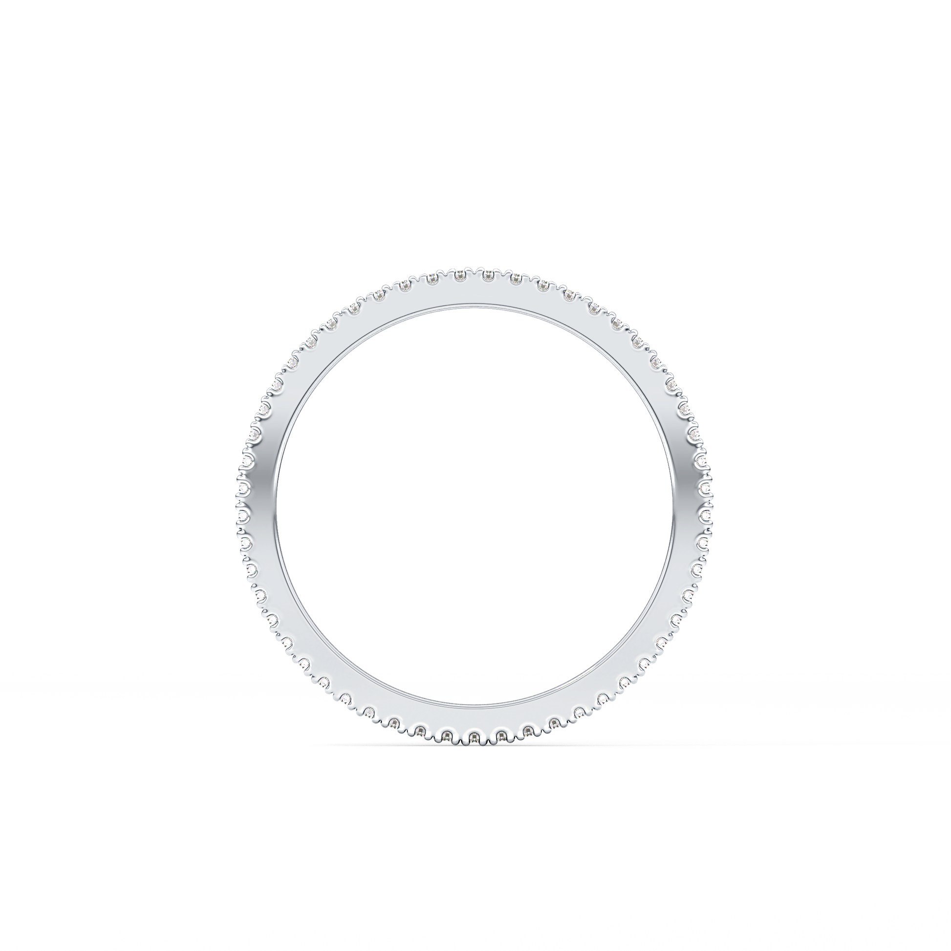 Full Eternity Wedding Band with 0.20 TCW Round Cut Moissanite – Yellow, White, or Rose Gold