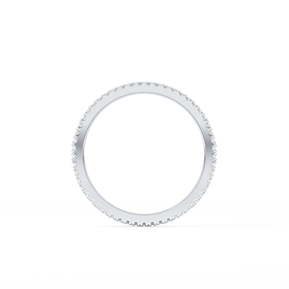 Full Eternity Wedding Band with 0.20 TCW Round Cut Moissanite – Yellow, White, or Rose Gold
