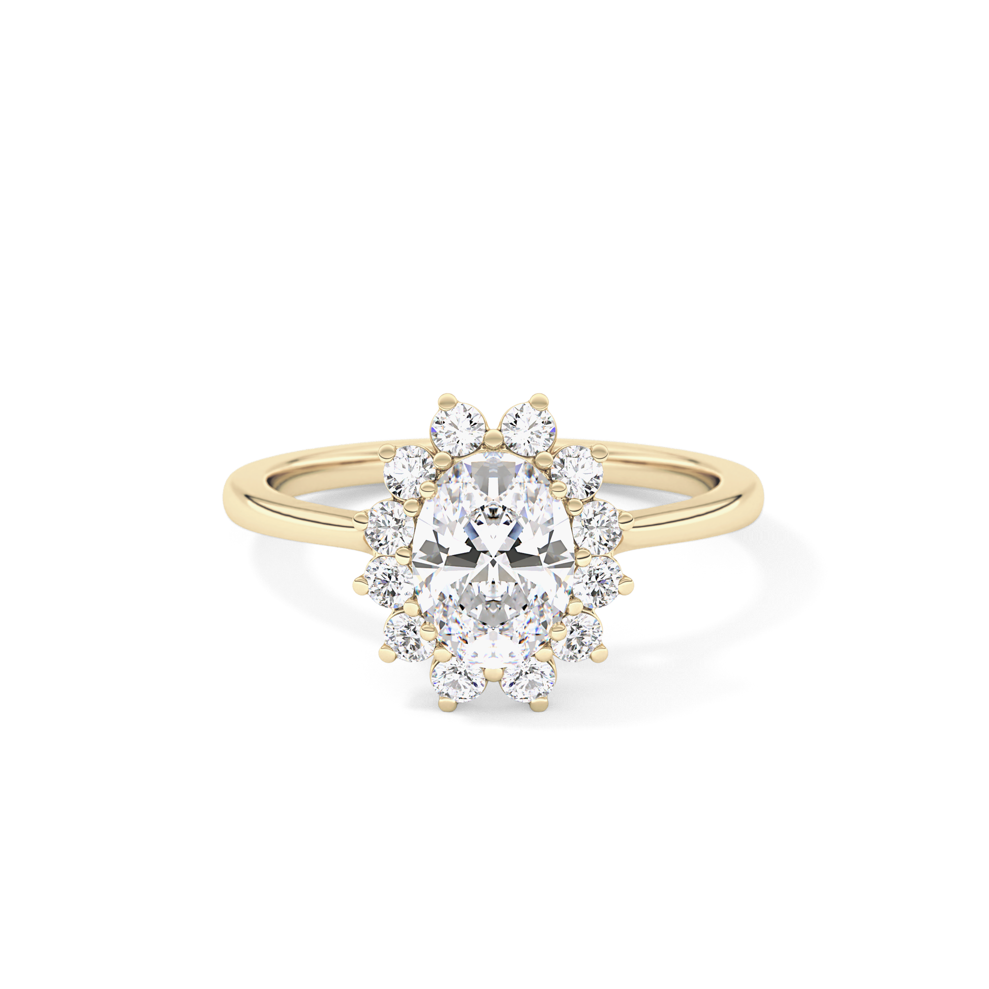Oval Halo Lab Grown Diamond Engagement Ring