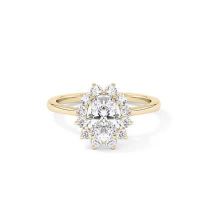 Oval Halo Lab Grown Diamond Engagement Ring