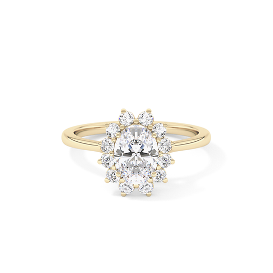 Oval Halo Lab Grown Diamond Engagement Ring